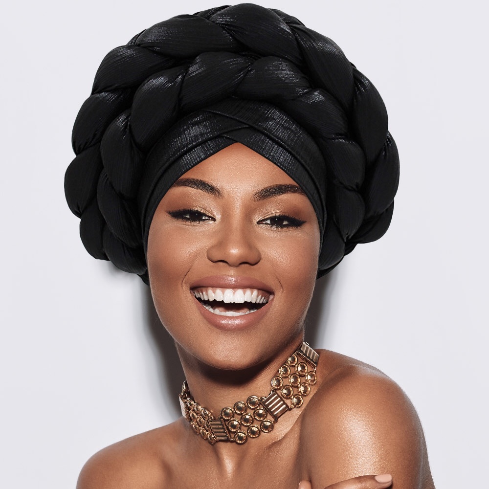 Black Braided Turban Hat